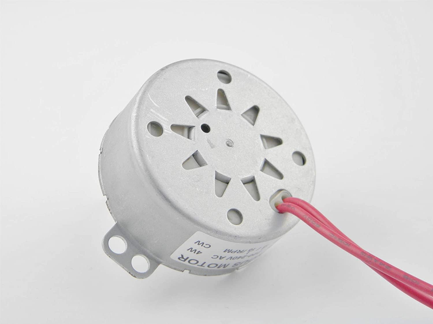 TYC-50 AC 110V Synchronous Gear Motor – 5-6 RPM, 4W, CCW, 7mm Shaft, For Turntables & DIY Projects
