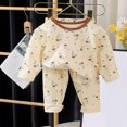 thumbnail image 2 of ITSAME Girls 2 Piece Outfit Long Sleeve Crewneck Pullover and Pants Fashion Print Loungewear Set Size 9, 2 of 5