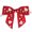 Red, variant on Weststone 50pcs Satin Red Dotted Hearts Bows 3 1/2" Span x 2" Tail, Ribbon Width 1", Pre-Tied Bows or Self-Adhesive Bows