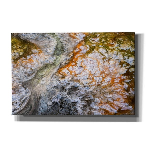 Epic Graffiti 'Thermal Art - Yellowstone National Park' by Darren White, Giclee Canvas Wall Art, 18"x12"