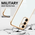 thumbnail image 5 of Compatible with Samsung Galaxy A35 5G Case Cute Luxury Plating Design for Women Girly, Soft TPU Shockproof Reinforced Corners Protective Phone Case for Galaxy A35 5G 6.6", White, 5 of 12
