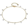thumbnail image 1 of Tobillera de cadena de oro simple, joyería de pulsera de tobillo de playa de verano para mujeres, 1 of 3
