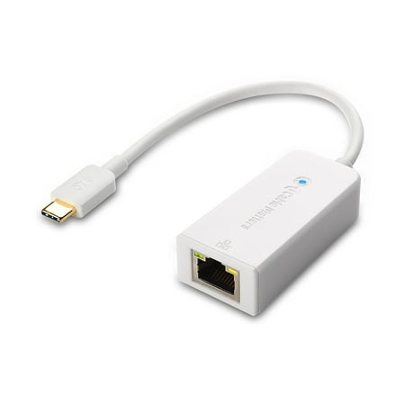 Cable Matters USB C to Ethernet Adapter (USB C to Gigabit Ethernet Adapter) in White - USB-C & Thunderbolt 3 Port Compatible for Macbook Pro, Dell XPS 13/15, HP Spectre x360, Surface Book 2 and (Best Usb Wifi Adapter For Macbook Pro)