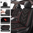 thumbnail image 4 of Car Seat Covers Fit for Volvo S40 2004-2011,Premium Leather Waterproof Leather Breathable Anti-Slip Fast Install Automotive Accessories Red,Full Set(2 Row 5 Seats), 4 of 10