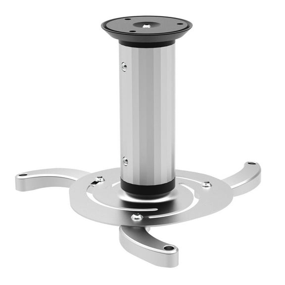 Cmple - Universal Adjustable Ceiling Projector Mount, 360 Degree Swivel Rotatable Projector Bracket - Max 22lbs (Silver)