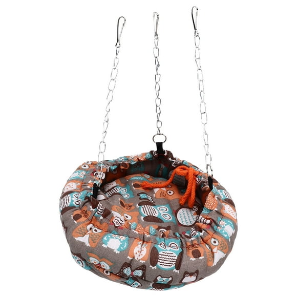Lit pour perruches - En peluche douce et chaude - Rangement facile - Économie d'espace - Facile à nettoyer - Design suspendu - Pour la maison et les voyages