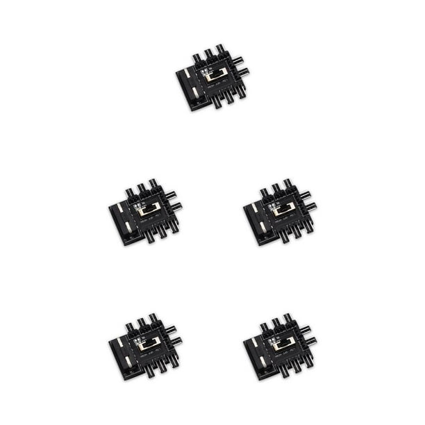 Tholdsy Adaptador de control de velocidad del divisor del concentrador del ventilador de la placa base de la computadora Alimentado por 4P grande No.02 5piezas