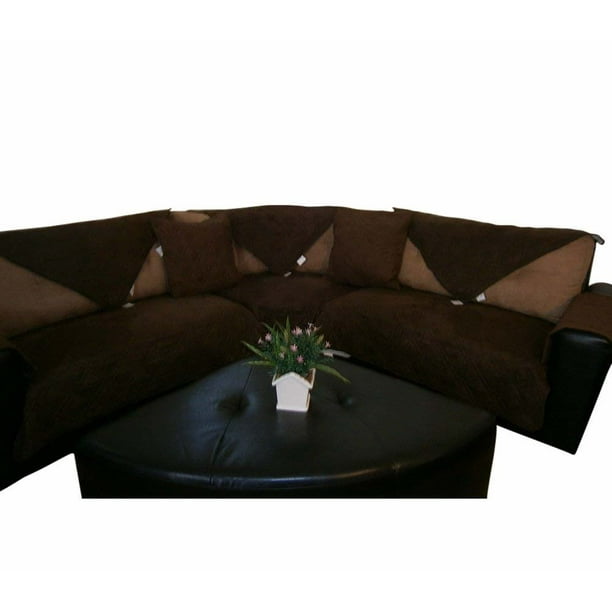 Couch Protector Sectional Sofa Cover, Leather Sofa With Non Removable Cushions