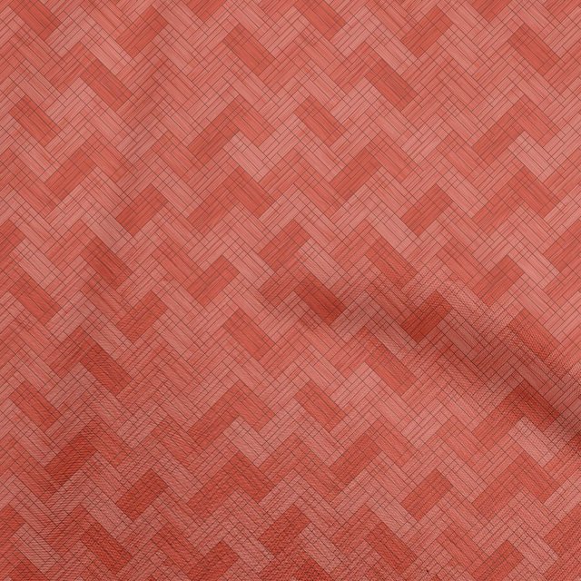 oneOone Rayon Red Fabric Geometric Sewing Craft Projects Fabric Prints By Yard 56 Inch Wide