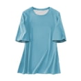 thumbnail image 3 of Women's T Shirts Short Sleeve Crew Neck Basic Tees Womens Summer Clothes Women's Clothing, 3 of 4