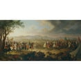thumbnail image 2 of Johann Nepomuk Höchle 18x11 Black Ornate Wood Framed Double Matted Museum Art Print Titled - Emperor Leopold I and King Jan IIi. Sobieski in Front of Vienna, 2 of 5