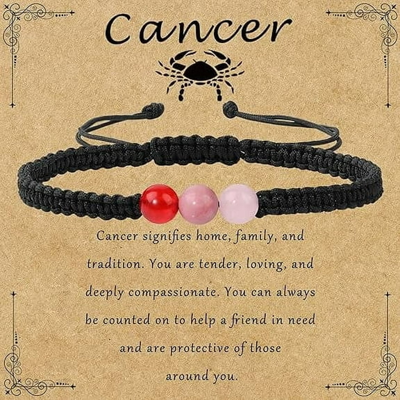 Zodiac Bracelets for Women Healing Crystal Stone 6mm Beads Bracelet Birthday Zodiac Gifts Horoscope Spiritual Bracelet