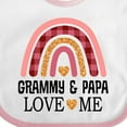 thumbnail image 4 of Inktastic Grammy and Papa Love Me Granddaughter Rainbow Girls Baby Bib, 4 of 4