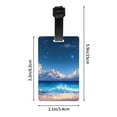 thumbnail image 4 of Luggage Tags for Suitcases, Starry Night Ocean View Leather Bag Luggage Tags ID Label Tags Privacy Protection Travel Bag Labels, 4 of 6