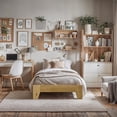 thumbnail image 3 of CorLiving Aiko Light Brown Engineered Wood Full Size Platform Bed Frame, 3 of 11