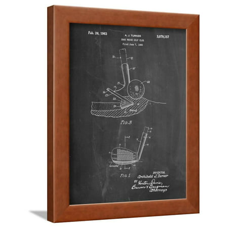 Golf Sand Wedge Patent Framed Print Wall Art By Cole