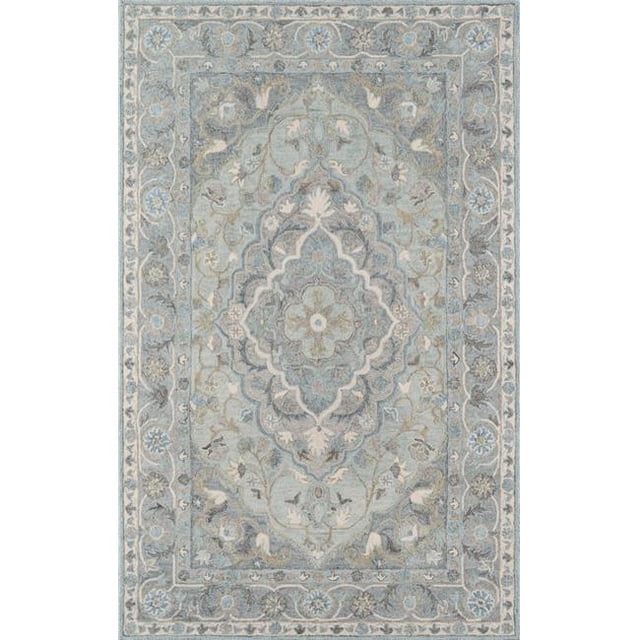 Momeni TANGITAN33BLU5080 Hand Tufted Tangier Rectangle Rug, Blue - 5 x 8 ft.