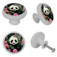 thumbnail image 4 of Panda Fluorescent Drawer Pulls with Screws - Round 4-Pack, Glow-in-the-Dark Knobs for Cabinets, Wardrobes, and Dressers, 4 of 6