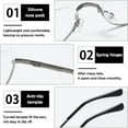 thumbnail image 4 of KOOSUFA Metal Half Moon Reading Glasses 2.00 Spring Hinge Women Men Half Frame Readers Eyeglasses Eyewear 3 Colors Set, 4 of 7