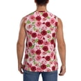 thumbnail image 4 of Daiia Rose Flowers Printed Men's Tank Tops,Casual Soft Sleeveless Gym Muscle Shirts Bodybuilding Tee-X-Large, 4 of 8