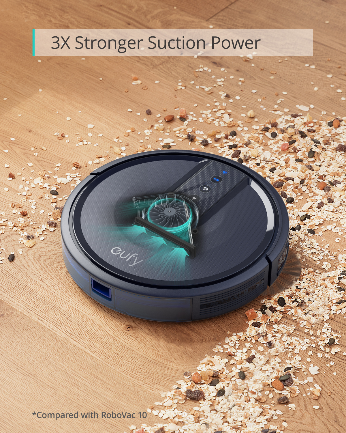 Anker eufy 25C Wi-Fi Connected Robot Vacuum, Great for Picking up Pet Hairs, Quiet, Slim - image 2 of 9