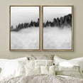 thumbnail image 4 of IDEA4WALL Framed Wall Art Clouds Over Black and White Pine Tree Forest Nature Wilderness Photography Modern Chic Landscape Dramatic for Living Room, Bedroom, Office -24"x36"x2 Natural, 4 of 5