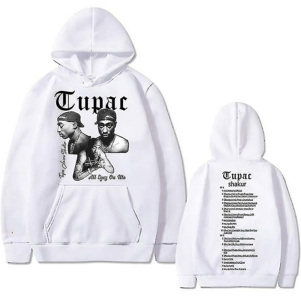 Sudadera con capucha de rapero Tupac 2pac Hip Hop para hombre y mujer sueter de gran tamano ropa de calle negra sudadera Vintage para hombre Walmart en linea