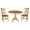 Pecan, variant on 3-piece Solid Wood Dining Set with 42'' Round Dual Drop Leaf Pedestal Table and 2 San Remo Chairs in Black by International Concepts