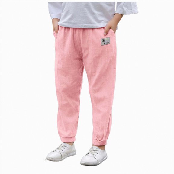 Linfrsh Baby Toddler Boys Girls Hiking Pants Lightweight Athletic Jogger Toddler Quick Dry Track Sweatpants, 5-6 Years