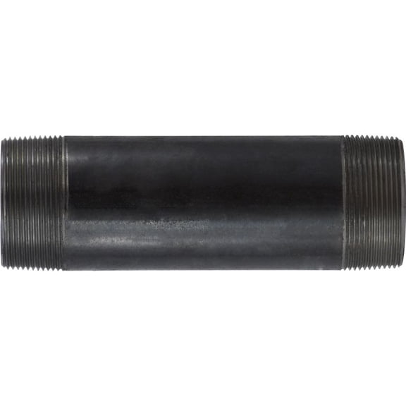 2 X 6 Black Steel Nipple, Black Sch 40 Steel Nipples, Nipples and Fittings