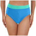 thumbnail image 3 of kamemir Skirt Swimsuits for Women Women's High Waist Hem Shirring Swim Skirt Swimsuit Bikini Bottom(Light Blue,L), 3 of 6