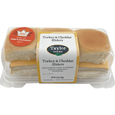Taylor Farms Turkey & Cheddar Sandwich Sliders, 3 Count, 5.57 oz (Fresh)