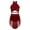 Burgundy, variant on Kids Girls Lyrical Dance Costume Halter Modern Contemporary Dance Dress Blue 14