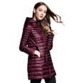 thumbnail image 5 of Elezay Women Lightweight Down Jacket Long Jacket Winter Down Coat Windproof Puffer Coats Hooded Packable Purple S, 5 of 6