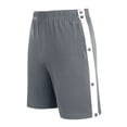 thumbnail image 6 of longantii Men's Tear Away Shorts with Side Snap, Post Recovery Pants for Knee Replacement and Hip, Adaptive Cotton Shorts Dark Gray L, 6 of 6