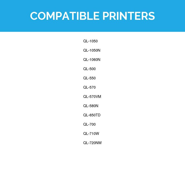 Brother DK-1209 Compatible Address Labels - 10 Pack, 1.1" X 2.4", White Labels For QL Printers