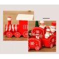 thumbnail image 2 of Tren de Navidad de 2 piezas, decoración de tren de Navidad de madera pintada, juego de tren de lujo para decoraciones navideñas, fiestas, adornos de jardín de infantes (verde) Sailing Electrónica, 2 of 5