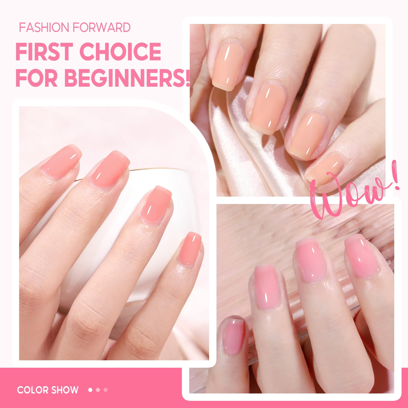 Coscelia Gel Nail Polish 25 Colors Gel Polish Set Translucent Jelly Milky Gel Polish Set Sheer Red Pink Neutral Nude Colors Soak off French Nail Art Manicure DIY at Home Gifts for Women