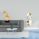 thumbnail image 2 of Figura de delfín,Colección de adornos de escritorio con figuras de delfines,Espejo de pared,Espejo decorativo nórdico para colgar en la pared,Espejos de pared de metal decorativos para el, 2 of 8