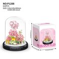 thumbnail image 2 of HZLKADAQ Eternal Flower Building Blocks with Display Dome - DIY Artificial Flower Bouquet Set, Forever Blooming Floral Model, Ideal Gift for Valentine's Day,Mother's Day,Birthday, 2 of 7