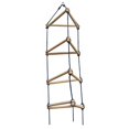 thumbnail image 1 of Swing-N-Slide NE 3023 Triangle Rope Ladder Swing Set Climbing Attachment with Ground Anchors, Brown, 1 of 3