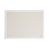 17"x23" Thin Décor Linen Bulletin White: Wall Mount, Includes Hardware, Stationery Board