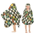thumbnail image 2 of Simple Colorful Spots Hooded Beach Towel Kids Bath Towels Quick Dry for Pool Swiming 50" x 23.5" Microfiber Soft Bathrobe, 2 of 7