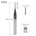 thumbnail image 2 of Brocas de Enrutador CNC Molino Extremo 0,7x5,5mm, Vástago 1/8", Brocas Grabado de Carburo Recubierta Película Diamante, Fresas de Mano Derecho para PCB Fibra Plástico Madera, 5uds, 2 of 6