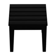 WestinTrends Ashore Oversized Outdoor Side Table, 18 Inch All Weather Poly Lumber Adirondack Patio Side Table Square End Table, Black