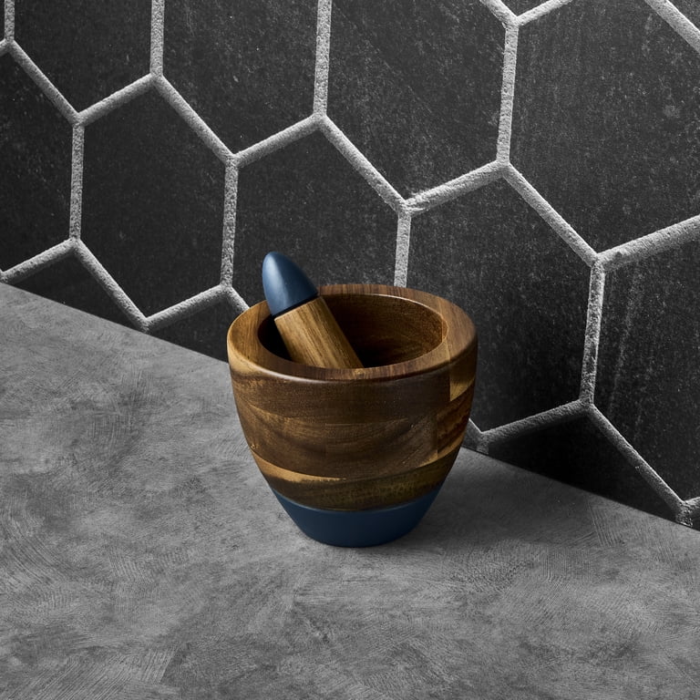 Thyme & Table Wooden Spice Herb Mortar and Pestle made of Acacia