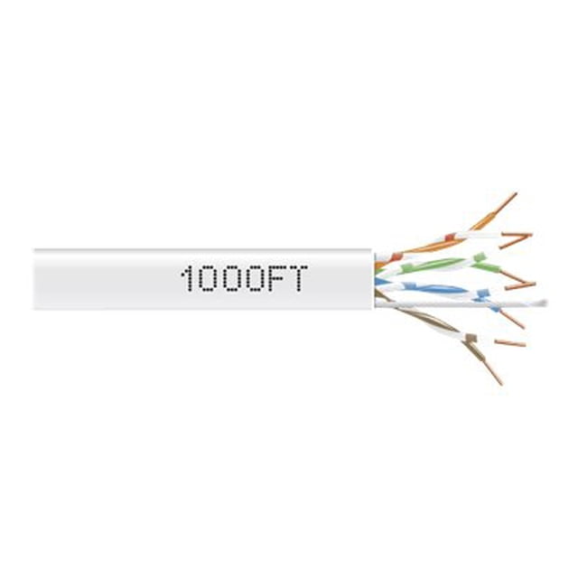 Black Box GigaBase 350 - Bulk cable - 1000 ft - UTP - CAT 5e - solid - white