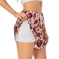 thumbnail image 1 of Balery Skull rock record music heart Pantalones cortos deportivos para mujer con forro y dos bolsillos, elásticos, para entrenamiento, gimnasio, yoga-X-Large, 1 of 7
