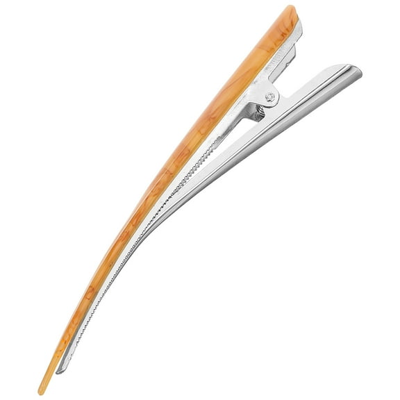 Supvox 1Set Women Headdress Hairpin Duckbill Clip Golden Acetate for Festival Party