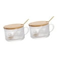 thumbnail image 1 of 2 vasos de vidrio reutilizables, transparentes, bonitos, para leche, zumo B, 1 of 9